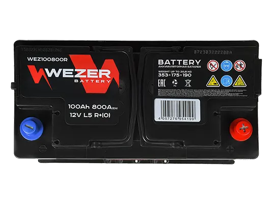 Аккумулятор WEZER 100Ah 800A (R)