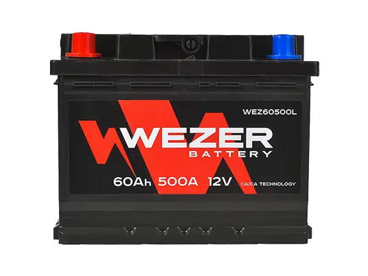 Аккумулятор WEZER 60Ah 500A (L)