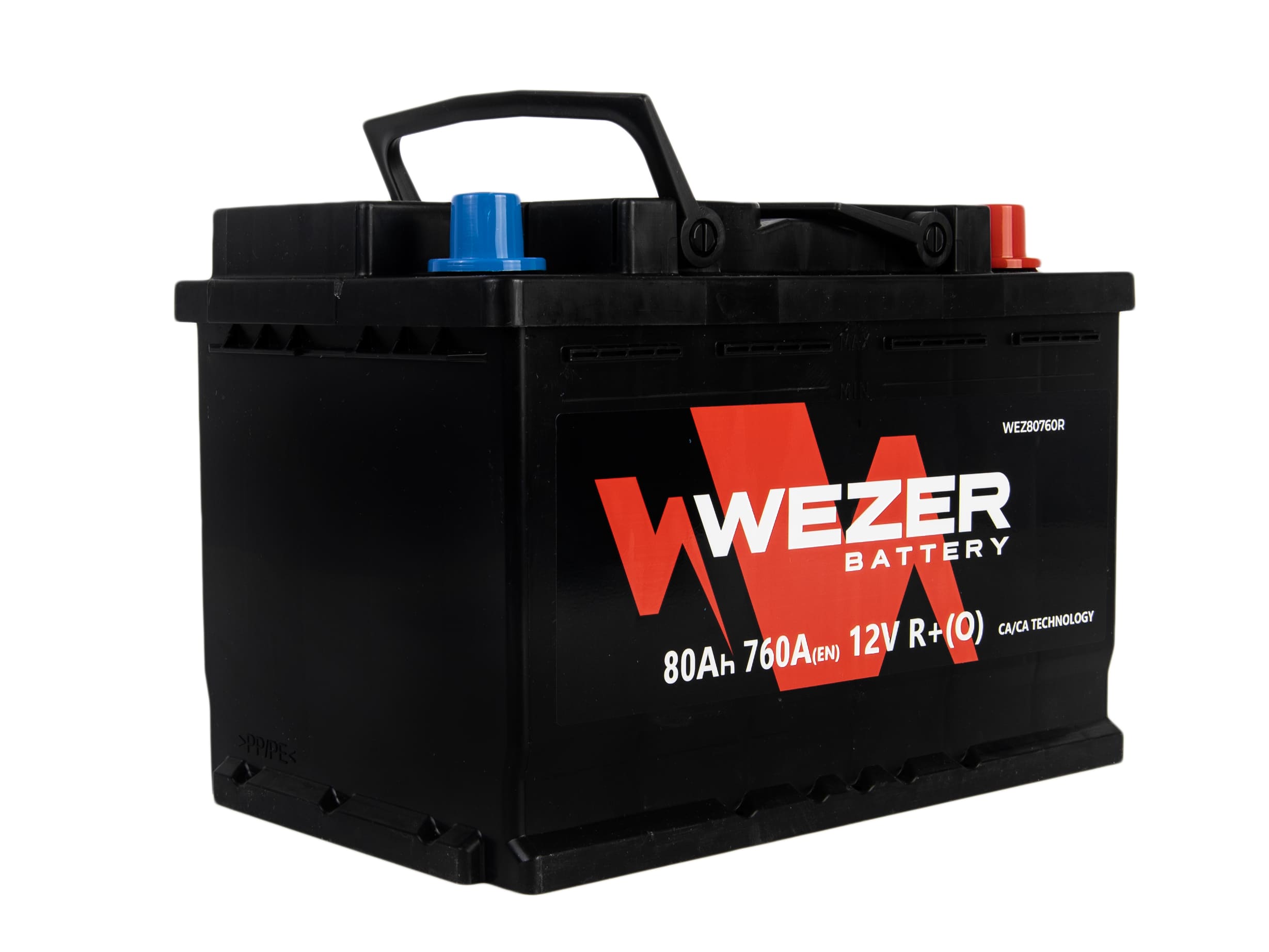 Аккумулятор WEZER 80Ah 760A (R)