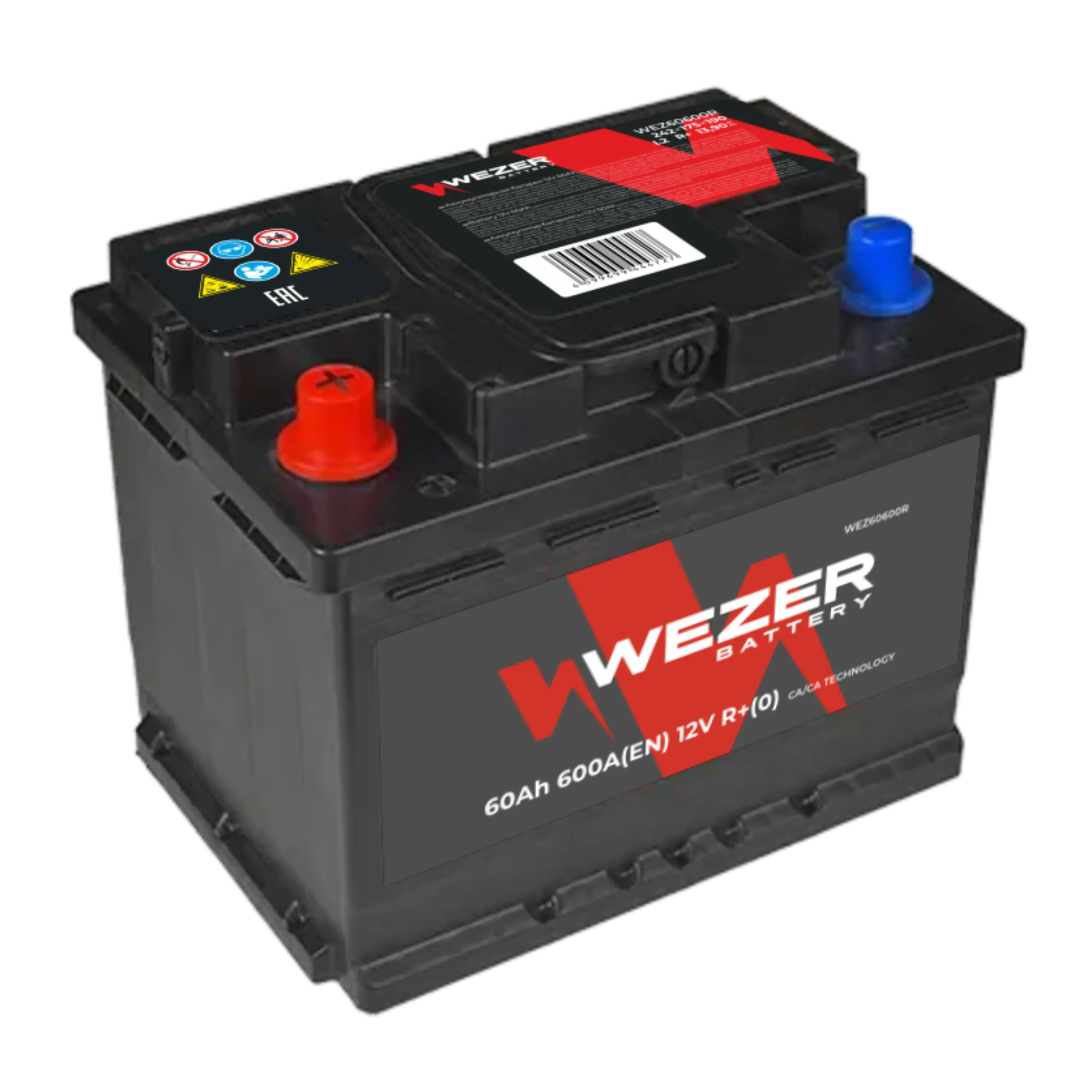 Аккумулятор WEZER 60AH 600A (R)