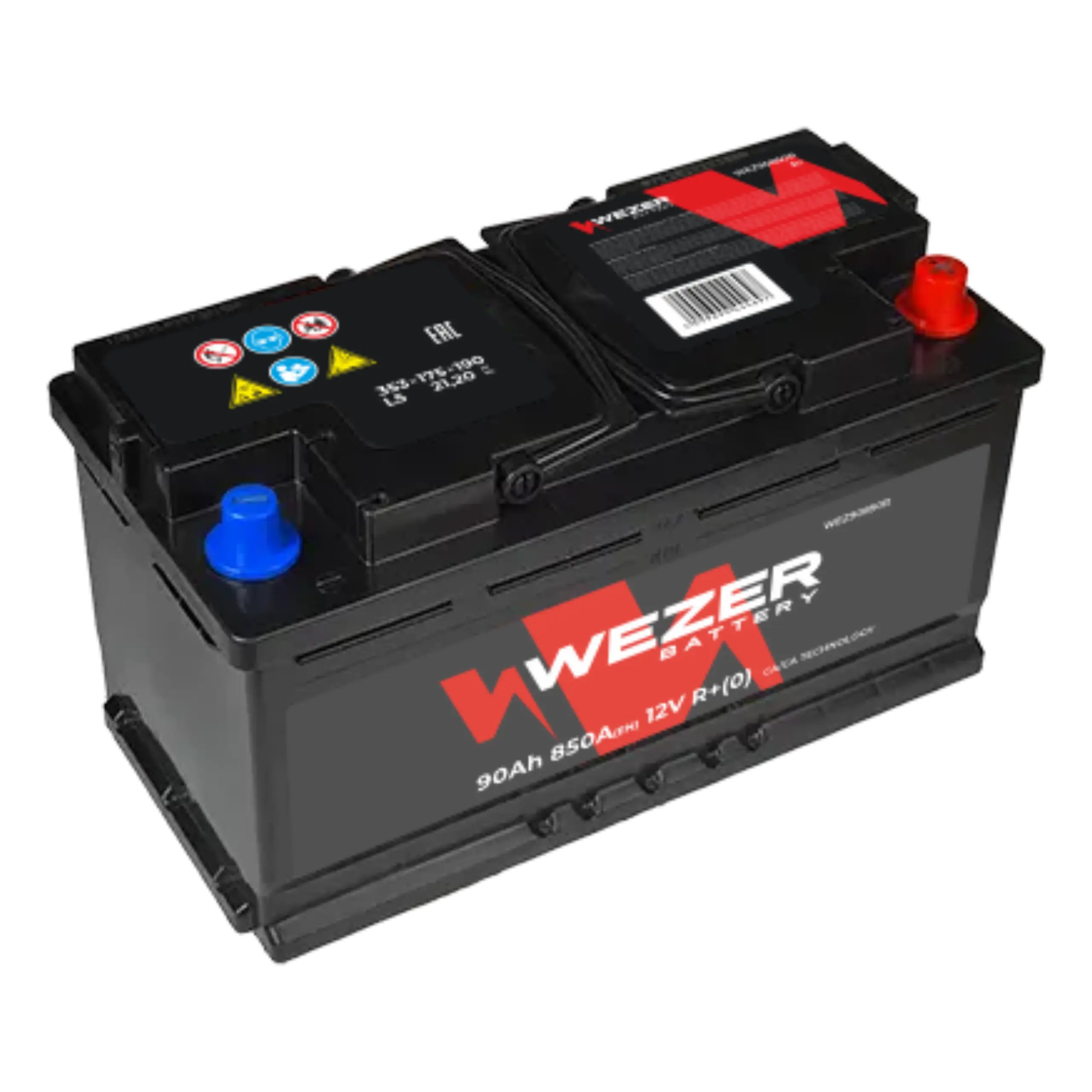 Аккумулятор WEZER 90AH 850A (R)