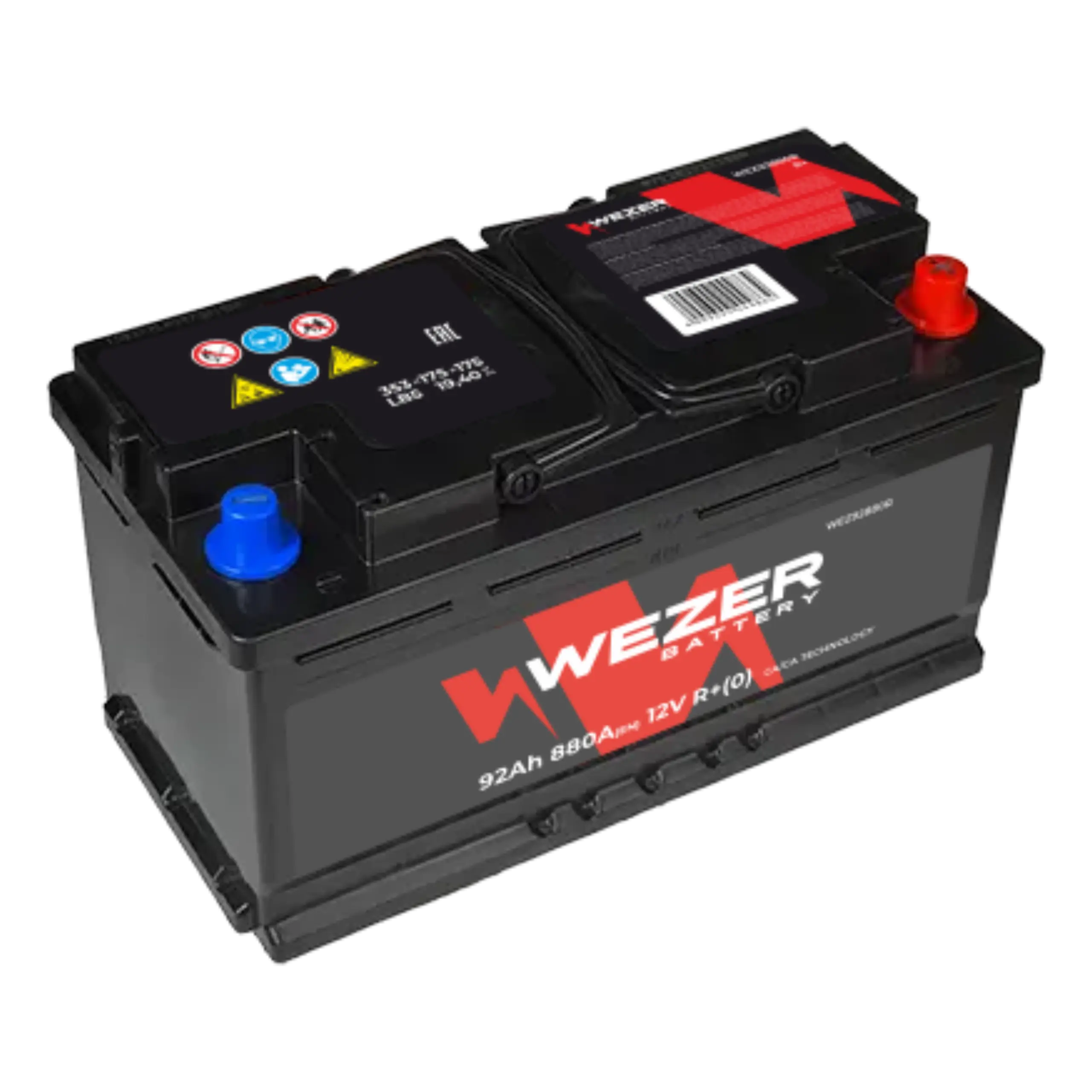Аккумулятор WEZER 92AH 880A (R)